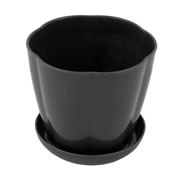 Table Decoration Plant Container Planter Holder Flower Pot Tray Black Overstock 17635763