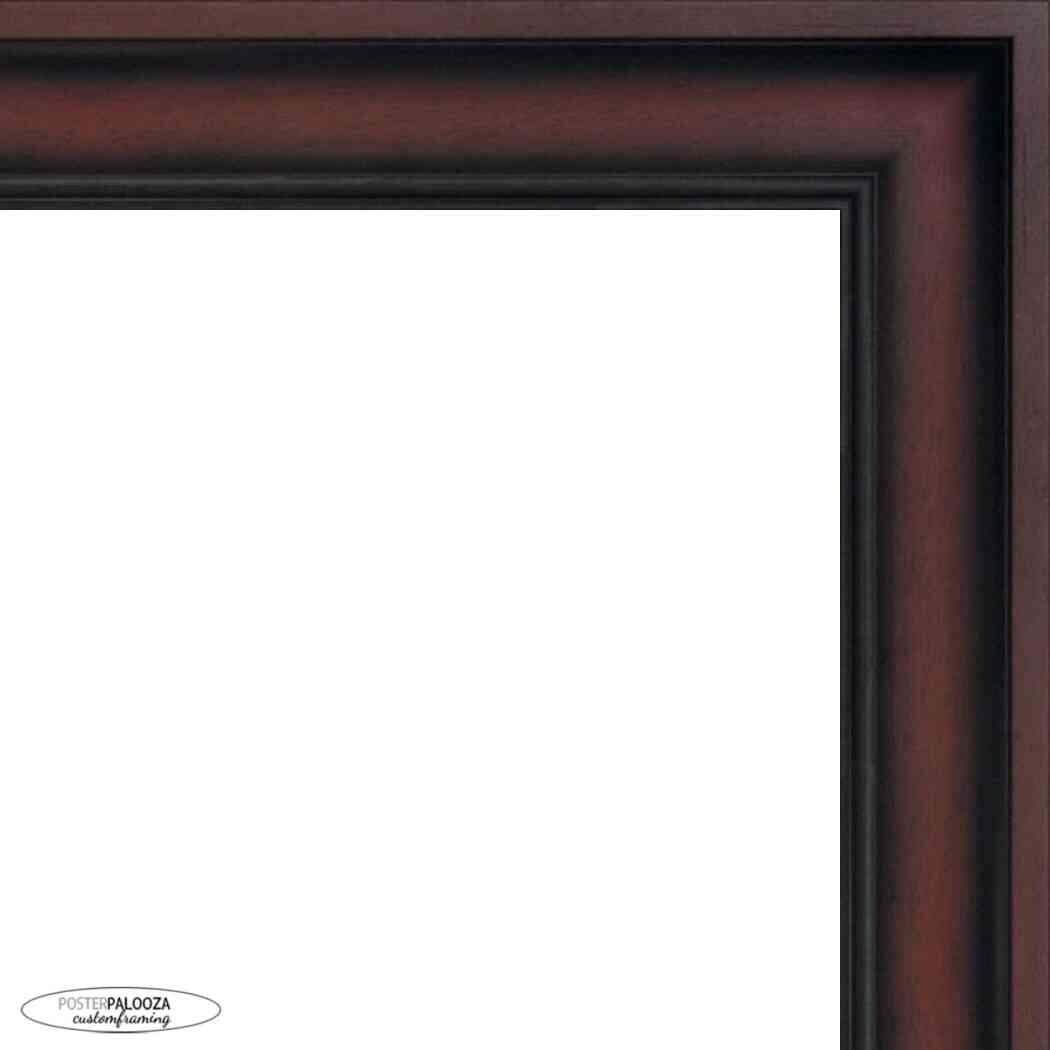 6x8 / 6'' x 8'' Frame for Picture or Photo, Solid Wood, Mahogany & Gold,  Style #607