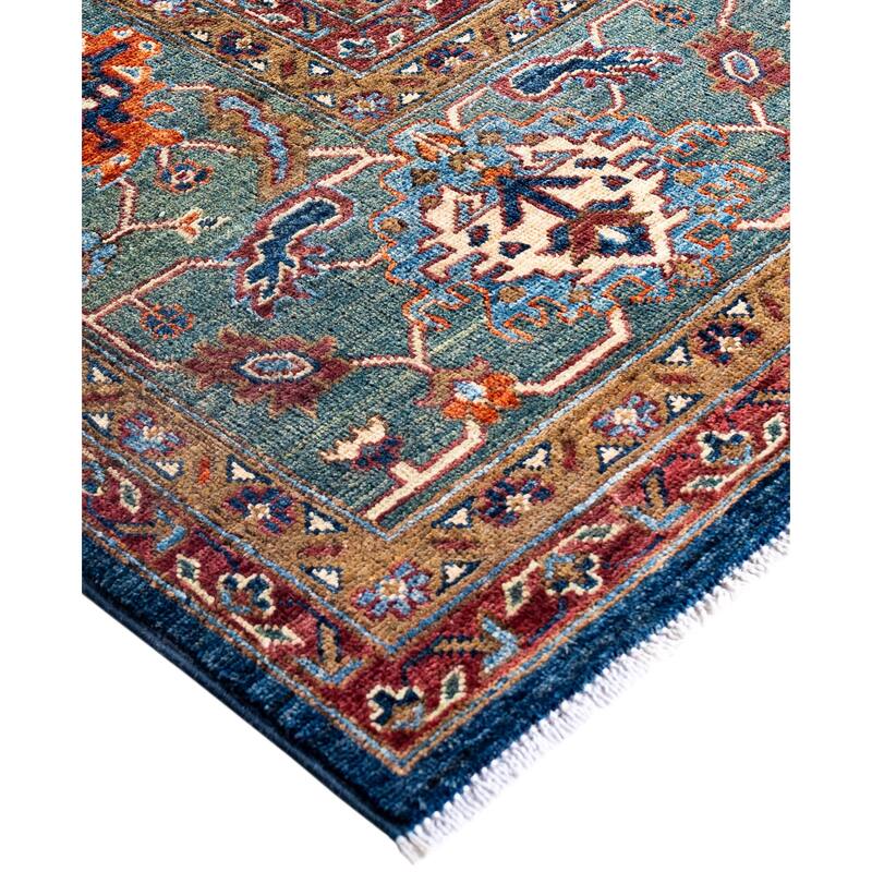 Serapi One-of-a-Kind Hand-Knotted Area Rug - Blue - 9' 2" x 11' 11"