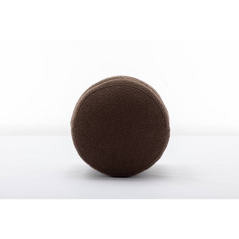 Velvet Round Footrest Ottoman