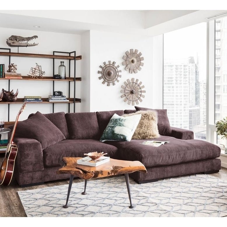 Aurelle Home Reversible Contemporary Sectional Sofa