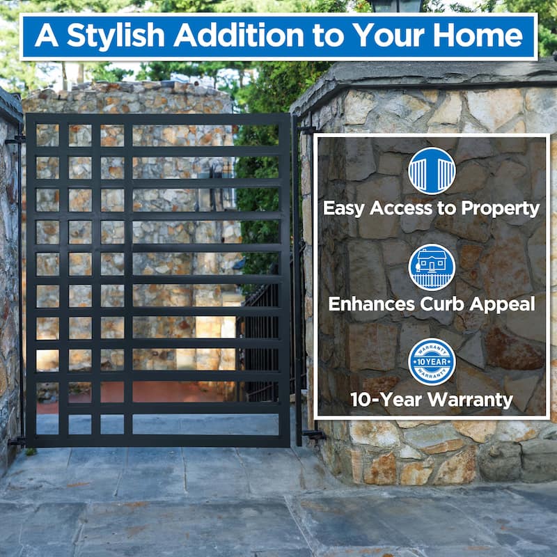 ALEKO Modern Kyiv Style Garden Steel Pedestrian Gate