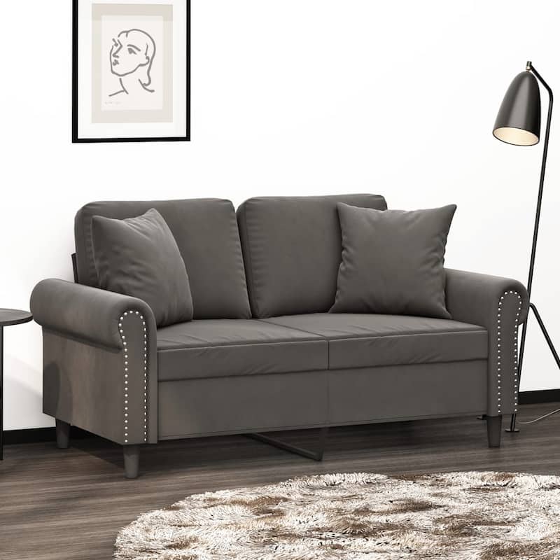 vidaXL Sofa Sectional Couch with Pillows and Cushions for Living Room Velvet
