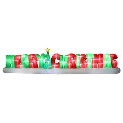 National Tree Company 20 ft. Inflatable Merry Christmas Sign - 20 ft