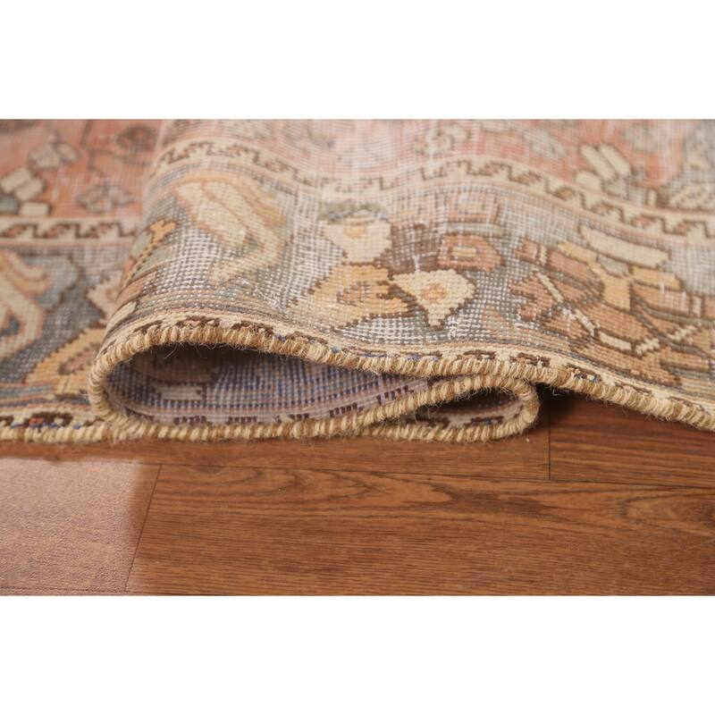 Distressed Bakhtiari Persian Antique Area Rug Hand-Knotted Wool Carpet - 4'5"x 6'9"