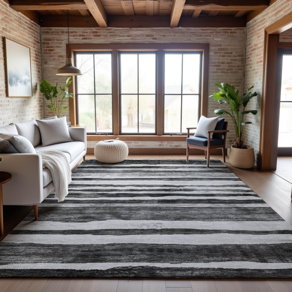 Premium Washable Super Soft Modern Stripes Mayfield Rug