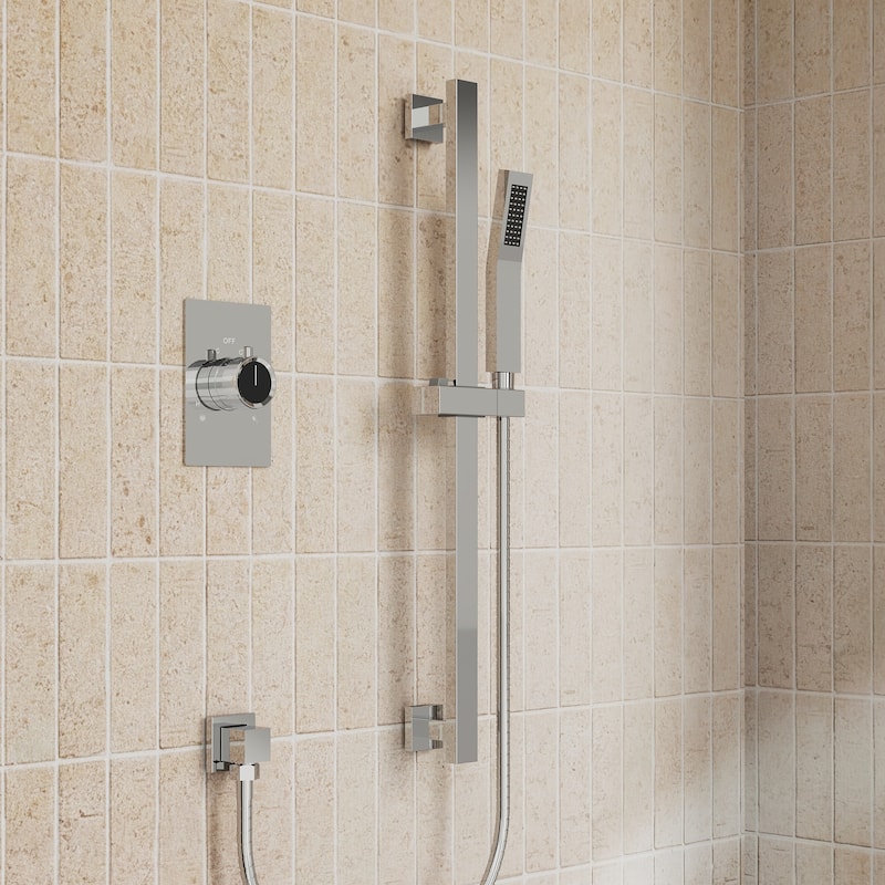 Slide Bar High-Pressure Balancing Shower System 10" Rainfall Shower Head with Handheld Shower