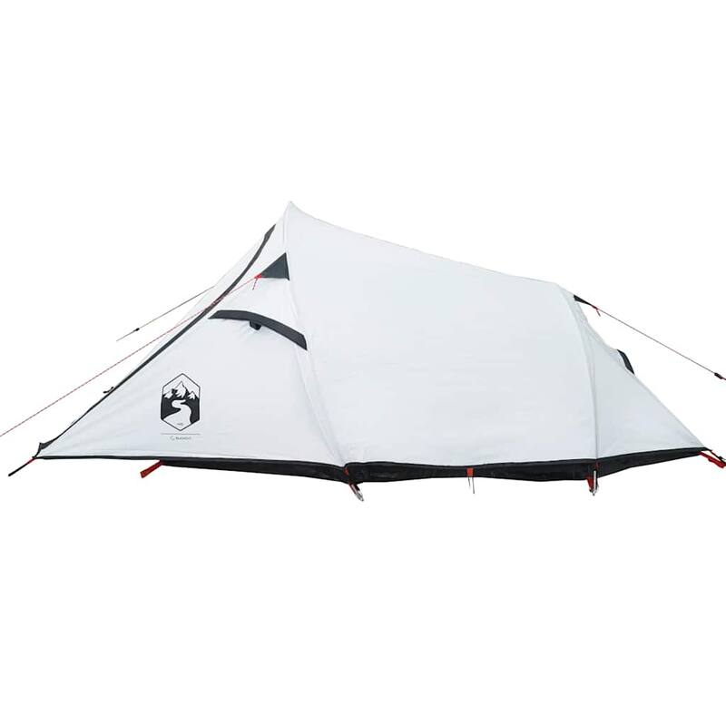 vidaXL Camping Tent Tunnel 3-Person White Blackout Fabric Waterproof - 90.6 x 43.3 x 47.2