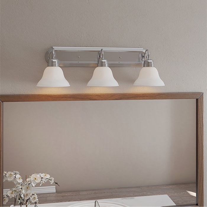 Millbridge Satin Nckel Dimmable 3-Light Vanity Light - Satin Nickel
