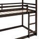 preview thumbnail 12 of 14, Playhouse-inspired Style Twin over Twin Sturdy Wood Bunk Bed with Roof, Slide and 3-step Ladder, Fun and Adorable Space, Black