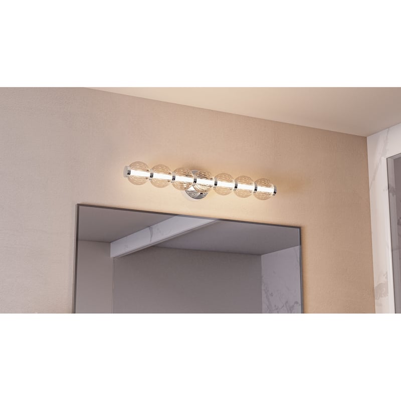 Elway Integrated LED Polished Chrome Bath Light