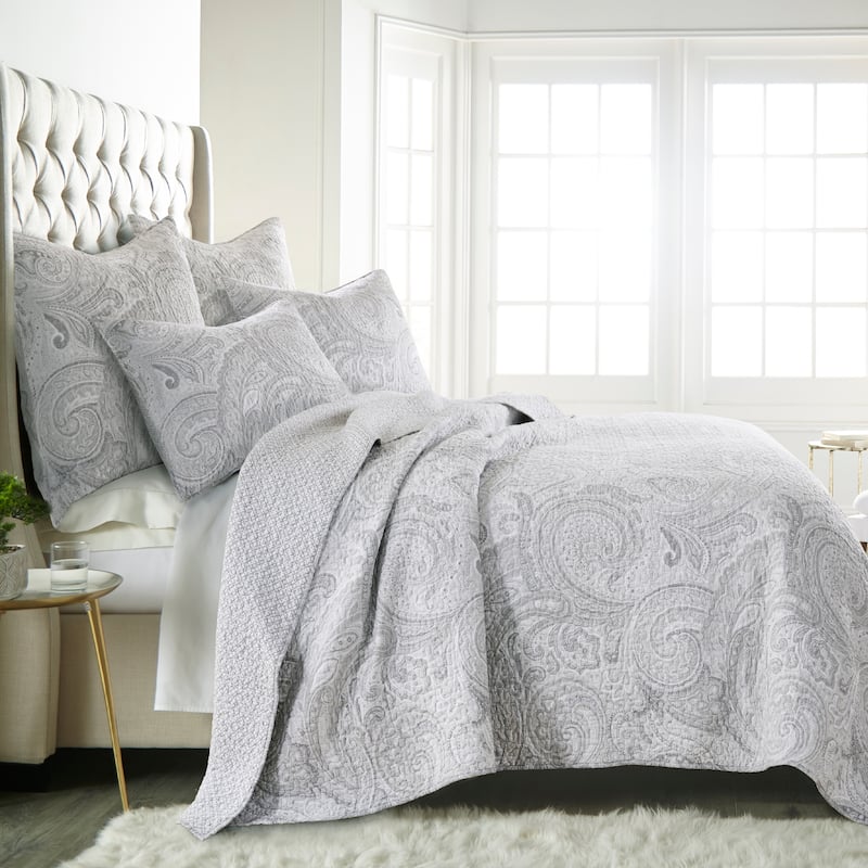 Spruce Grey Full/Queen Quilt Set - Levtex Home