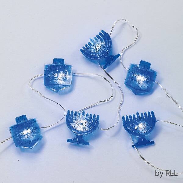 Shop 20 Piece Blue Battery Operated Micro Led Hanukkah Mini String Lights With Timer 6 2 Ft On Sale Overstock 29761948
