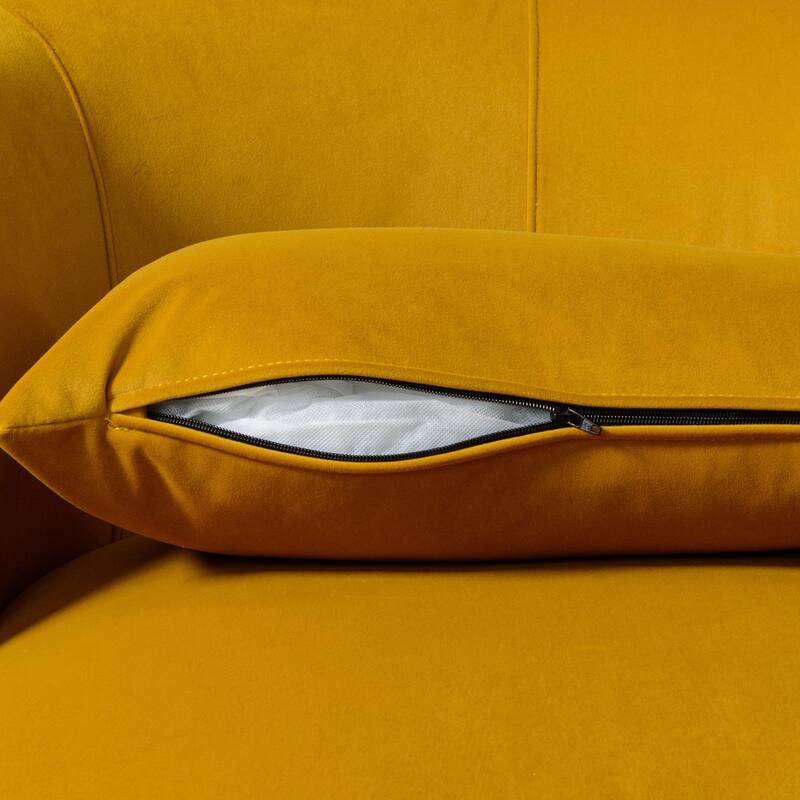 KINWELL 34" Wide Velvet Upholstered Swivel Accent Chair with Toss Pillow