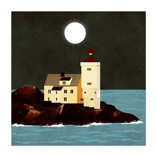 Norway Lighthouse In Norway Illustrations Beach Moon Art Print/Poster - Bed Bath &amp; Beyond - 34897406