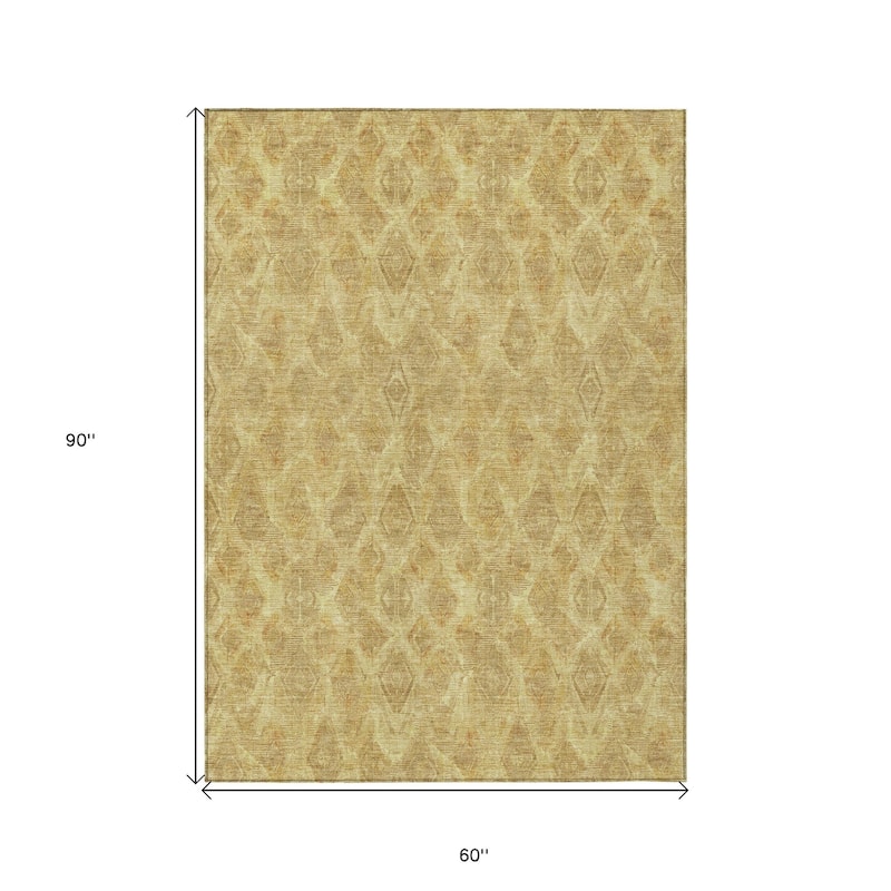 HomeRoots Geometric Traditional Rectangle Outdoor Rug