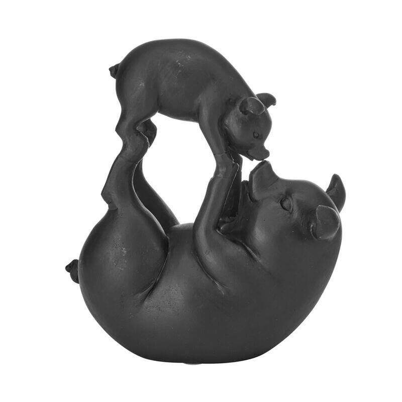 Elements Mother Pig and Baby Pig Figurine, 5X6 Inch