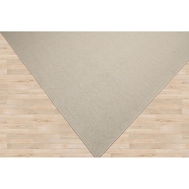 Beige Hand Woven Herringbone Oriental Area Rug Multi Sizes Wool