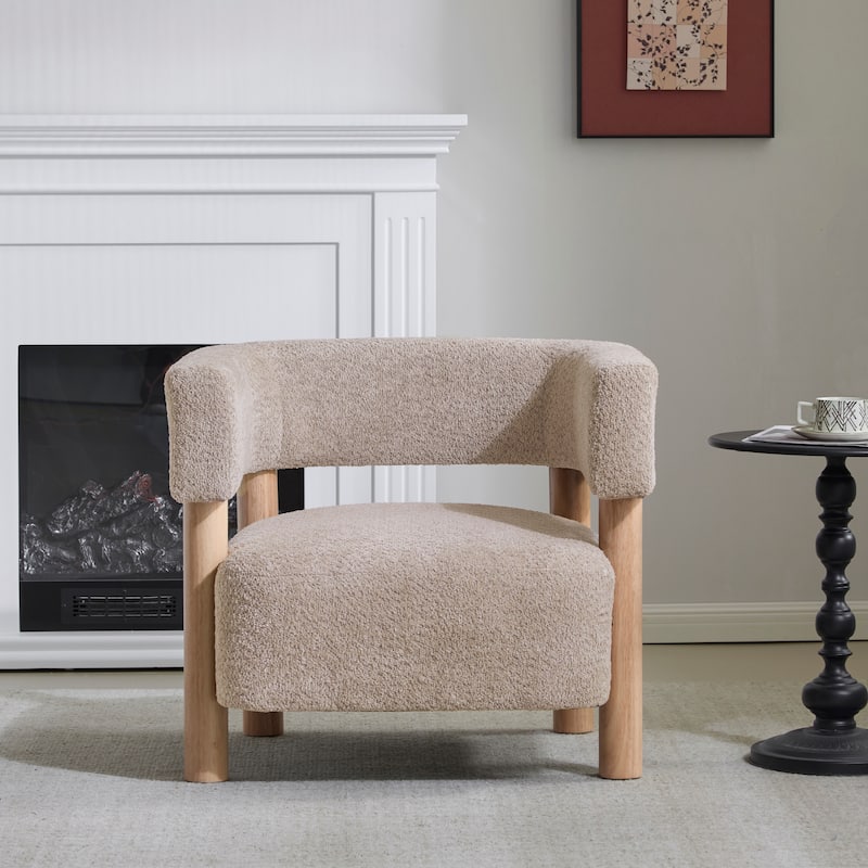 Christopher Knight Home - James Living Room Fabric Accent Chair - Wheat