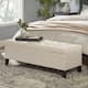 Ottilie Button-tufted Storage Ottoman Bench by Christopher Knight Home - Ivory + Dark Brown