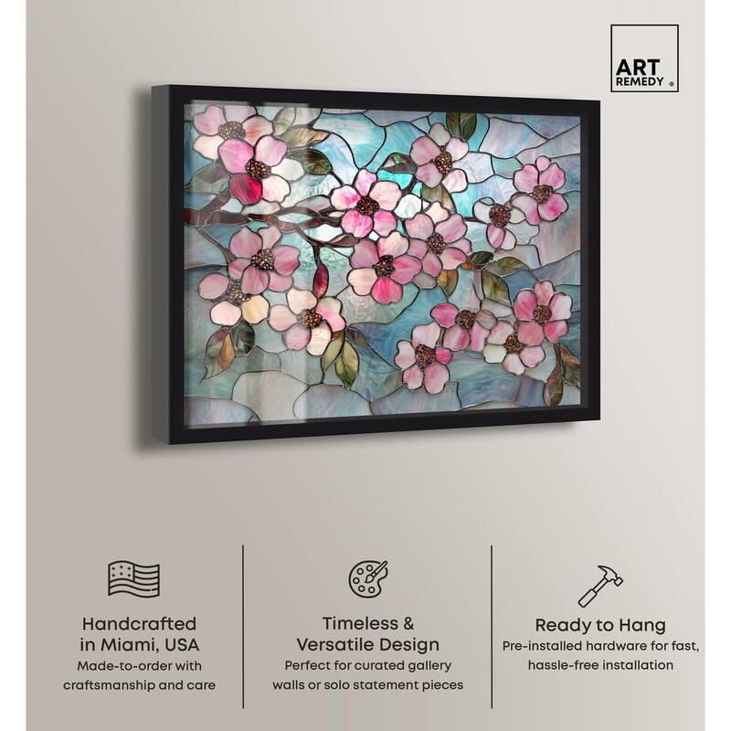 Shimmering Spring Blossoms II Shadowbox by Art Remedy