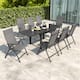 Option Black Table & Dark Grey Chair - Set of 9