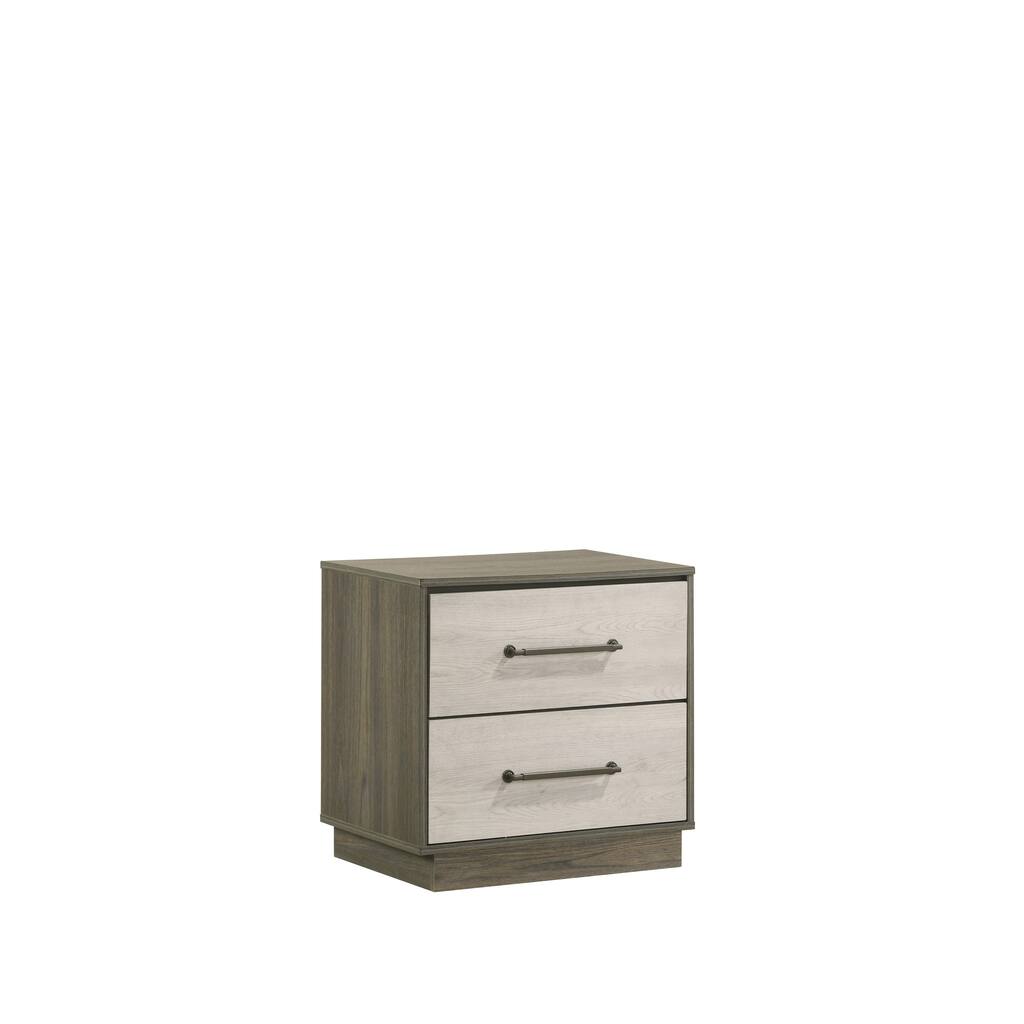 Gem Modern Style 2-Drawer Night stand Made with Wood