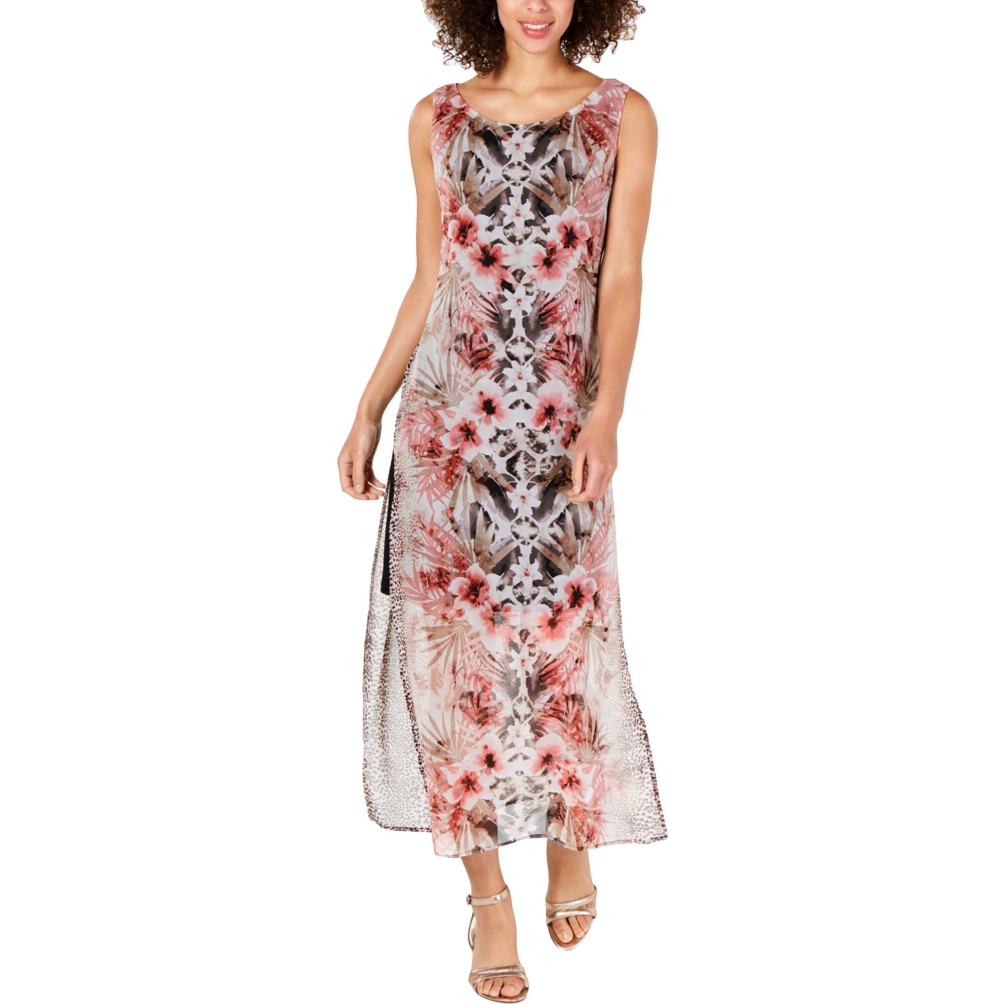 salmon maxi dress
