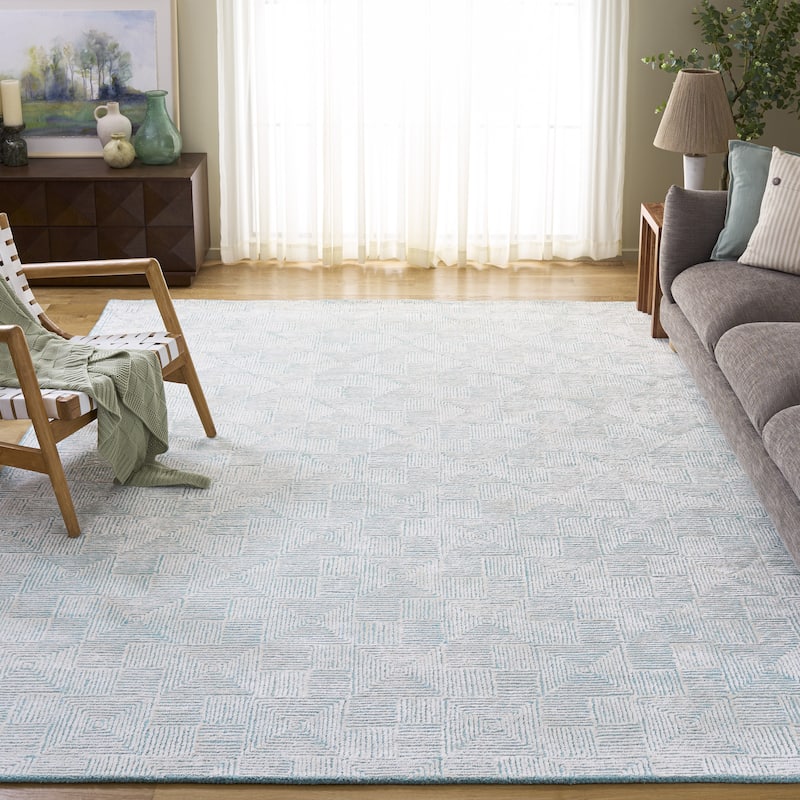 SAFAVIEH Handmade Glamour Nayma Geometric Viscose Rug