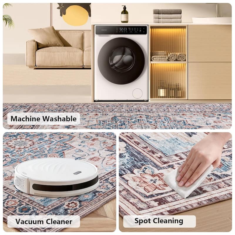 Rossetta 9x12FT Nordic-Style Polyester Carpet, Easy-to-Maintain and Silent - 96''x120'' inch