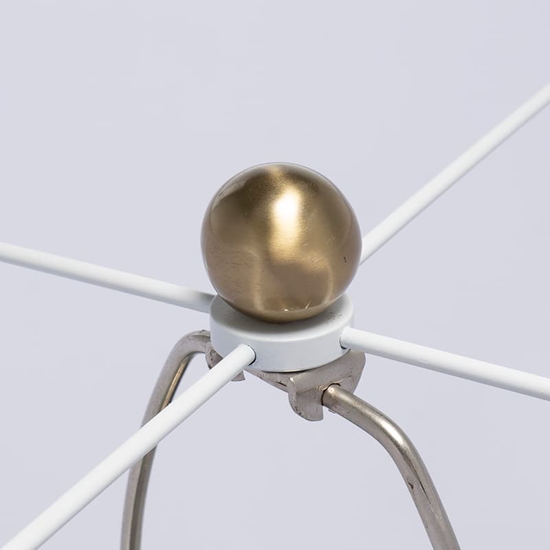 D15x25.5" Gold and White Cylinder Table Lamp with Drum Shade