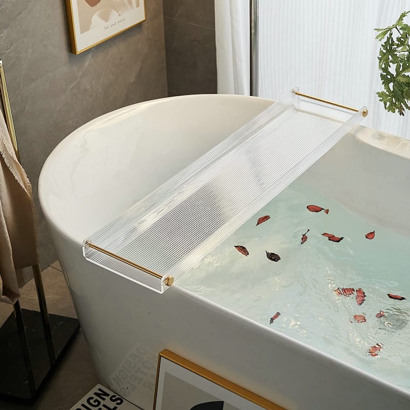 Bath Tray for Bathtub, Luxury Bathtub Caddy Tray, 1 or 2 Person Bath and Bed Tray,Organizer Tray Bath Caddy Tub Table