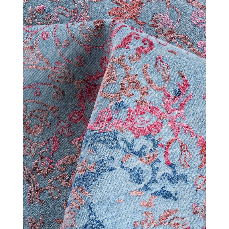 Ikat One-of-a-Kind Hand-Knotted Area Rug - Rust, 8' 2" x 10' 2" - 8' 2" x 10' 2"