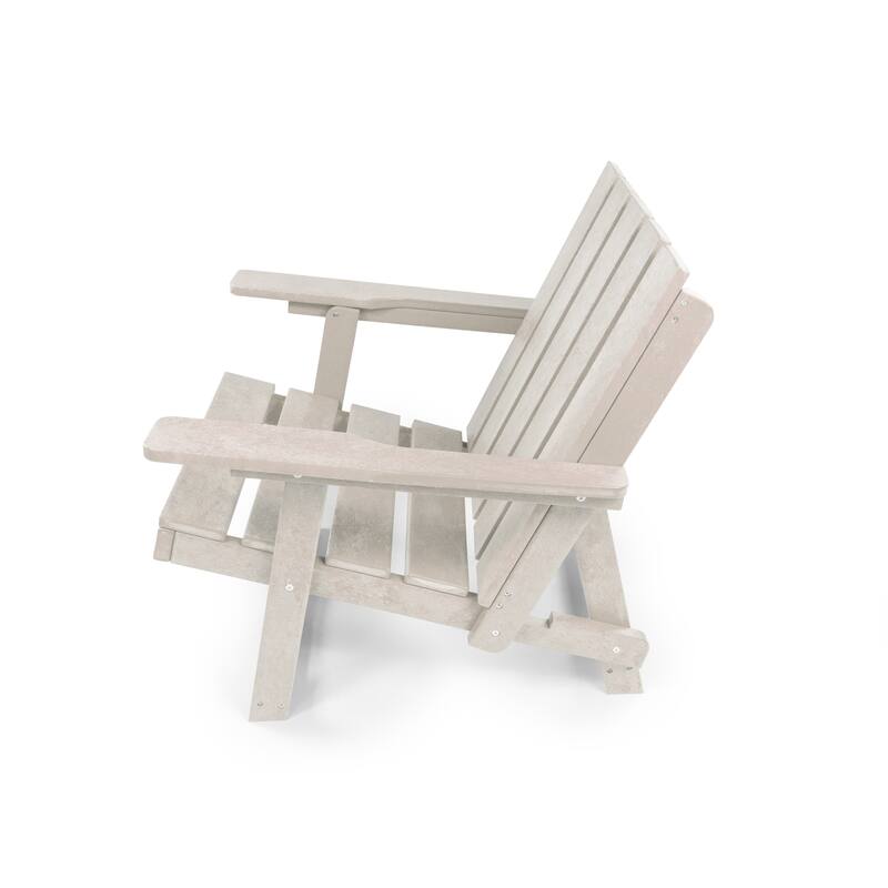 Amalfi Fully Assembled All-Weather HDPE Outdoor Folding Modern Adirondack Chair