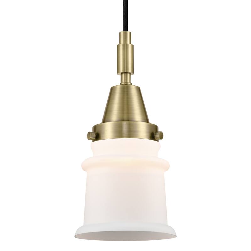 Innovations Lighting 447-1P-G181S Canton 5" Wide Mini Pendant with - Antique Brass