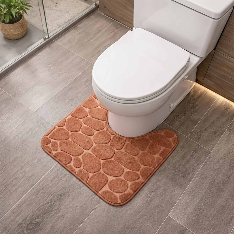 Contour Bath Rug Memory Foam Mat 3D Pebble 20L x 20W