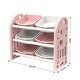 preview thumbnail 7 of 30, Kids Toy Storage Organizer with 6 Bins, Multi-functional Nursery Organizer Kids Furniture Set with HDPE Shelf