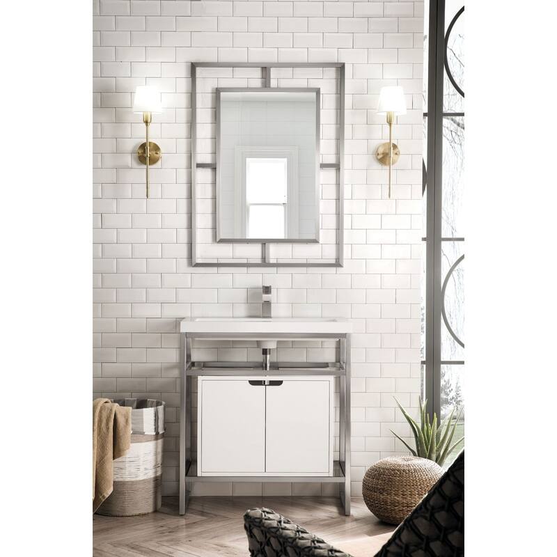 James Martin Vanities C105V31.5SCGWWG Boston 31-1/2" Rectangular