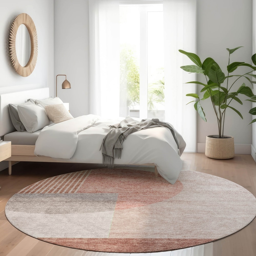 Machine Washable Indoor/ Outdoor Chantille Contemporary Deco Rug