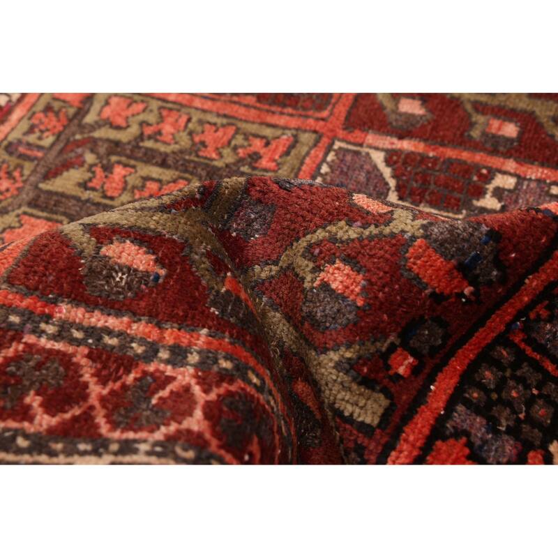 ECARPETGALLERY Hand-knotted Kayseri Vintage Dark Red Wool Rug - 6'9 x 9'8