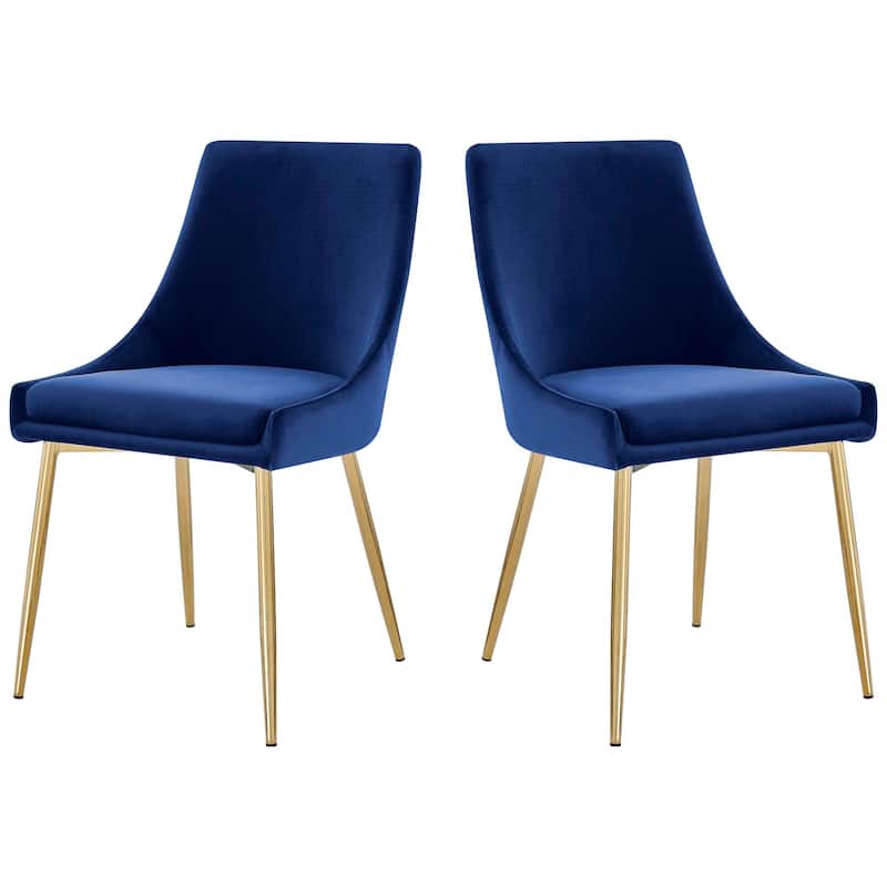 Viscount Performance Velvet Dining Chairs - Set of 2
