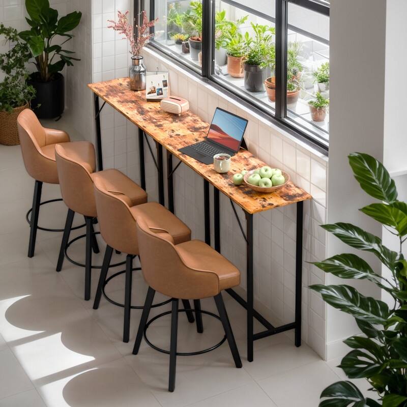 43'' Counter Height Bar Table Rectangular Pub Table Sofa Table - N/A