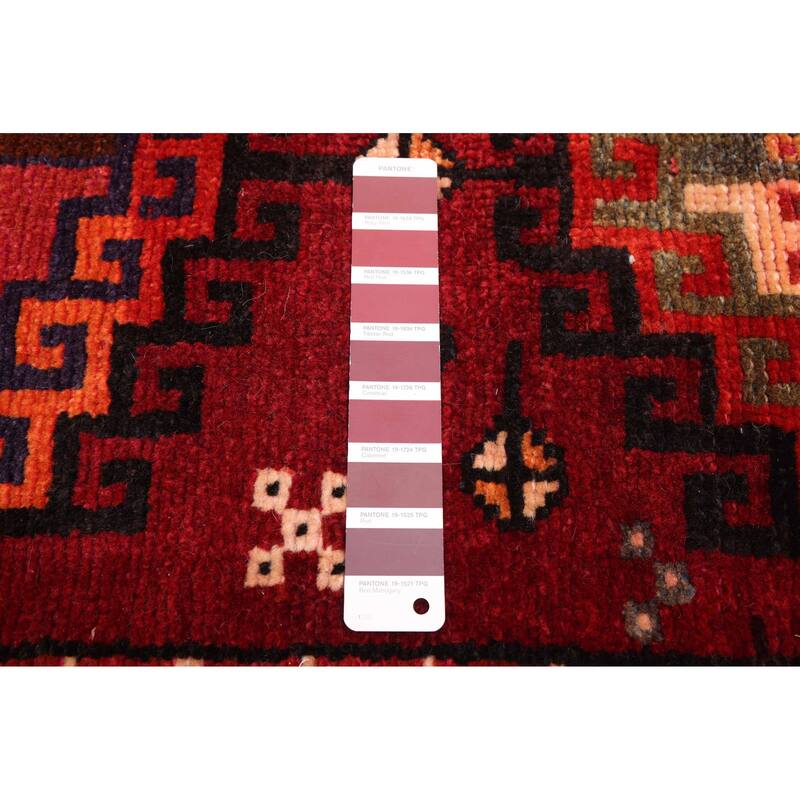 ECARPETGALLERY Hand-knotted Melis Vintage Dark Red Wool Rug - 4'8 x 6'6