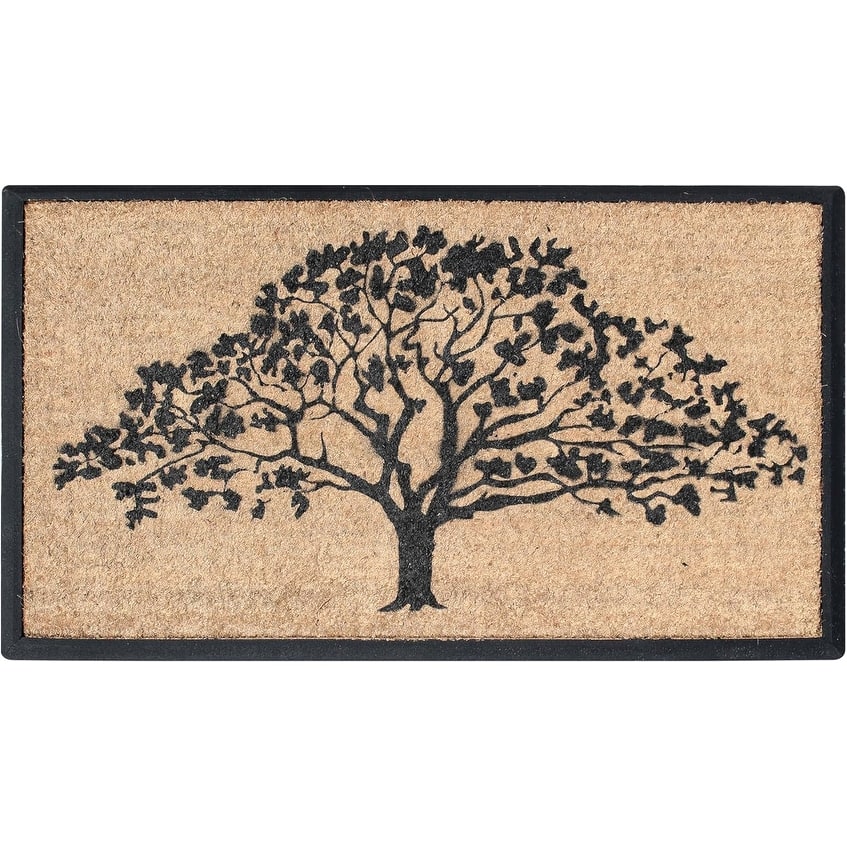 A1HC Natural Coir & Rubber Hand Flocked Large Door Mat