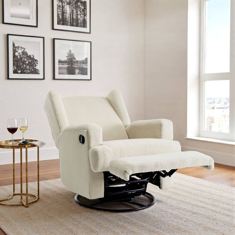 Swivel Wingback Glider Rocker Nursery Recliner Chair