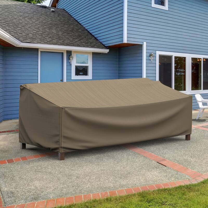 Budge StormBlock™ Hillside Black and Tan Patio Sofa Cover Multiple Sizes