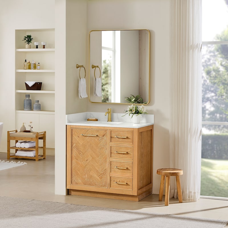 Jakarta Bath Vanity with Quartz Stone Top without Mirror