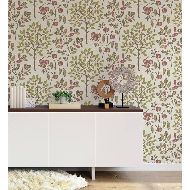 Fine Decor Rowan Olive Autumn Trees Wallpaper