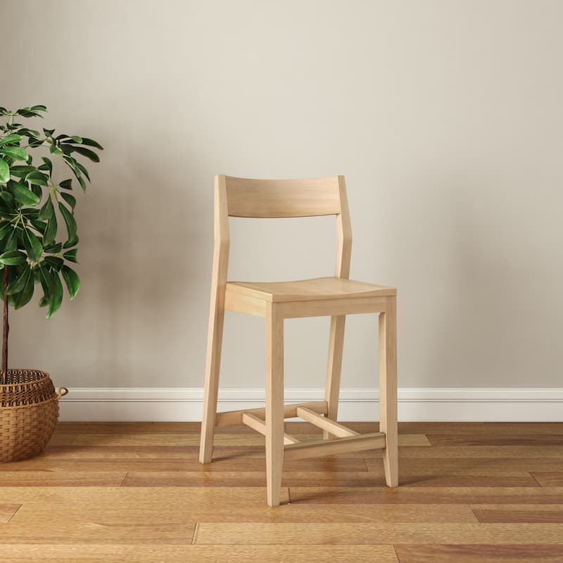Plank and Beam Modern Counter Height Solid Wood Dining Chair - Blonde