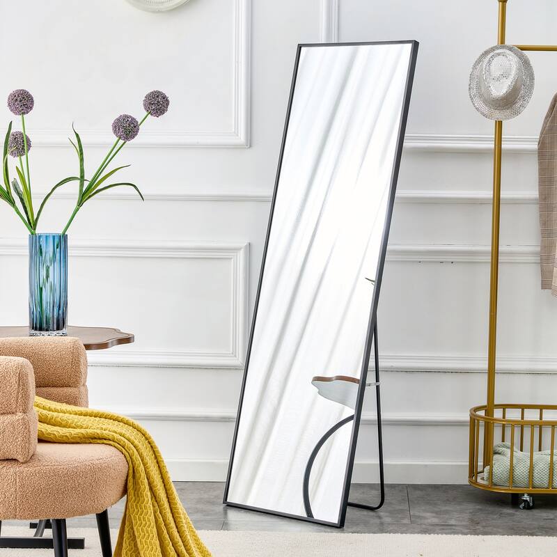 Aluminum Alloy Metal Frame Wall Mounted Full Body Mirror